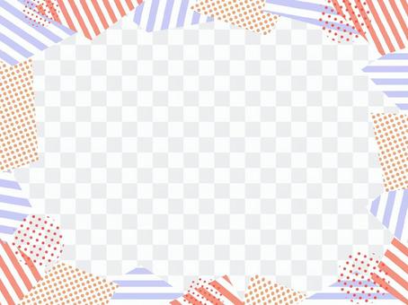 Patchwork style frame orange Patchwork style frame orange