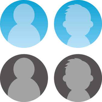 Profile servant icon set Profile servant icon set