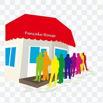 Popular pancake shop Popular pancake shop