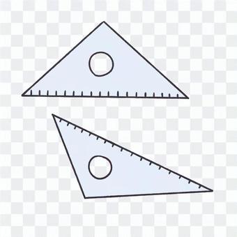 Triangular ruler and isosceles ruler Triangular ruler and isosceles ruler