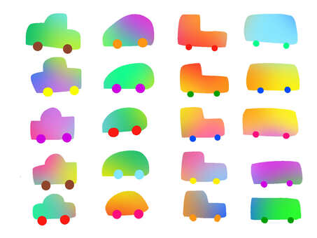 Watercolor style rainbow 【car】 Watercolor style rainbow 【car】