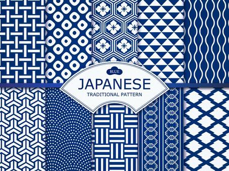 Simple Japanese pattern (dark blue) Simple Japanese pattern (dark blue)