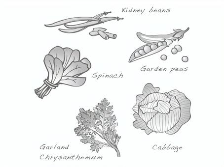Hand-painted wind vegetables Hand-painted wind vegetables