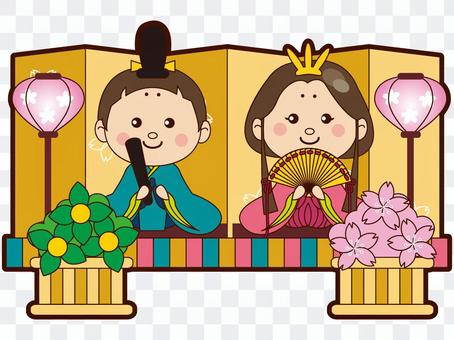 Hina dolls and inner clothes Hina dolls and inner clothes
