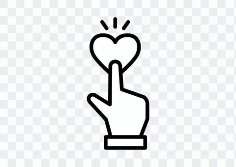 Favorite registration Heart finger Favorite registration Heart finger