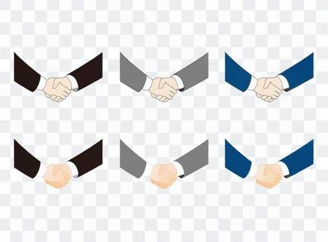 Illustration of businessmen shaking hands Illustration of businessmen shaking hands