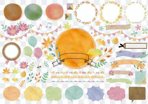 Seasonal material 090 autumn frame set Seasonal material 090 autumn frame set
