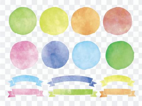 Water circle circle, ribbon material Water circle circle, ribbon material