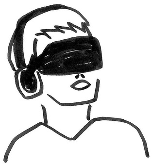 VR man Open male mouth VR man Open male mouth
