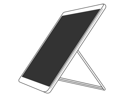 Tablet black and white Tablet black and white