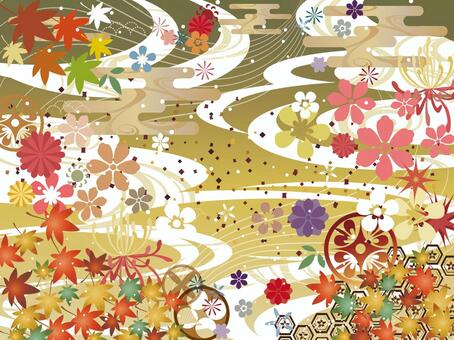 Japanese background of autumn leaves background ~ 1 ~ Japanese background of autumn leaves background ~ 1 ~