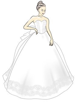 Wedding dress, princess Wedding dress, princess