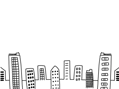 Buildings hand-painted background Buildings hand-painted background