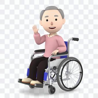 Wheelchair old man 07 Wheelchair old man 07