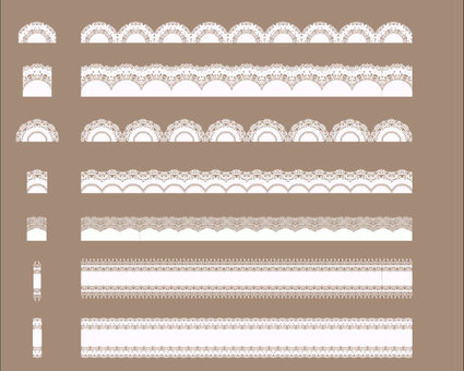 White lace brush material set White lace brush material set