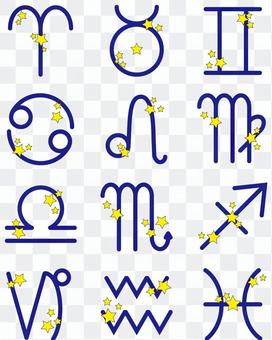Constellation symbol list (blue) Constellation symbol list (blue)