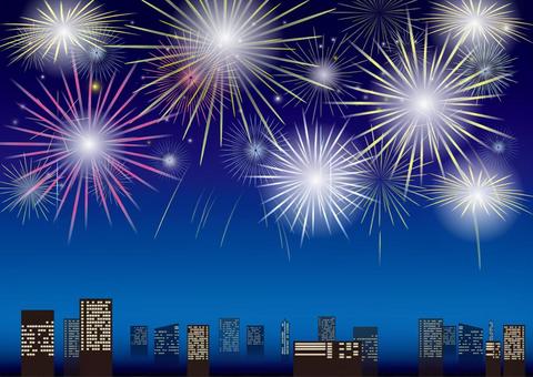 Skyscraper and fireworks 5 Skyscraper and fireworks 5