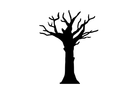 Withered tree silhouette Withered tree silhouette
