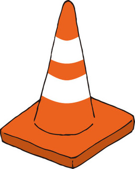 Construction (triangular cone) Construction (triangular cone)