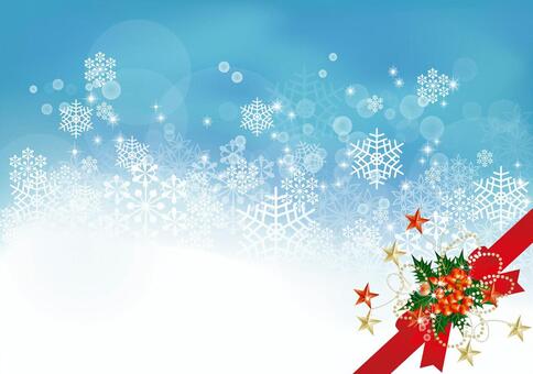 Snow Crystal & Ribbon 1 Snow Crystal & Ribbon 1