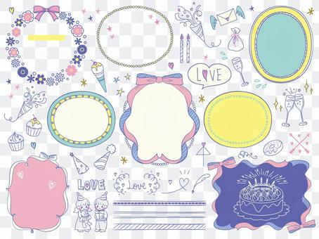 Handwritten girly set Handwritten girly set