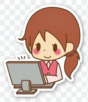 【Seal】 Women * clerical work _ personal computer 【Seal】 Women * clerical work _ personal computer
