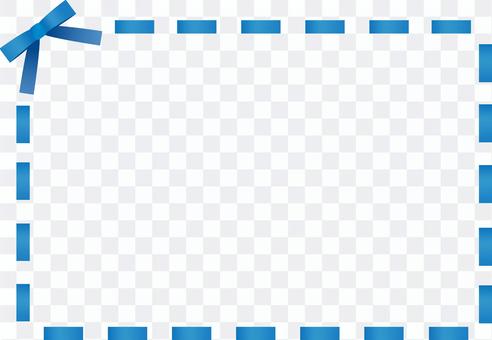 Ribbon stitch frame <blue> Ribbon stitch frame <blue>