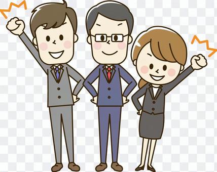 Male and female office worker of a suit 2-1 spirit Male and female office worker of a suit 2-1 spirit
