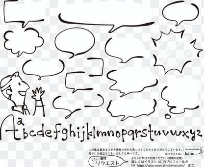 Simple and pop pen style frame Simple and pop pen style frame
