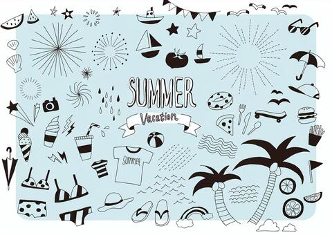 Summer hand drawn illustration 1 Summer hand drawn illustration 1