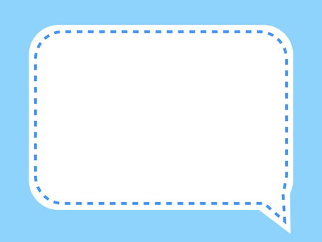 Simple stitch light blue square balloon frame Simple stitch light blue square balloon frame