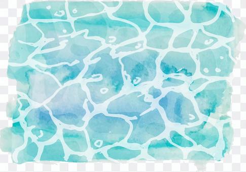 Blue sea water surface watercolor illustration Blue sea water surface watercolor illustration