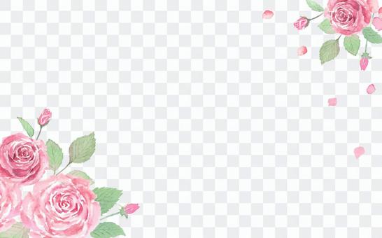 Elegant rose card Watercolor hand drawn Elegant rose card Watercolor hand drawn