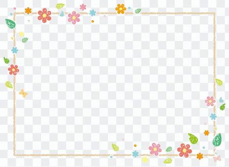 Flower and leaf frame Flower and leaf frame