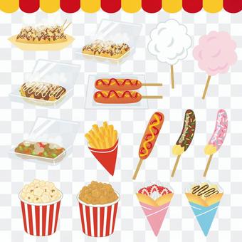 Set of stall foods Set of stall foods