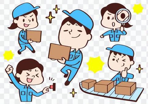 High tension light work illustration set High tension light work illustration set