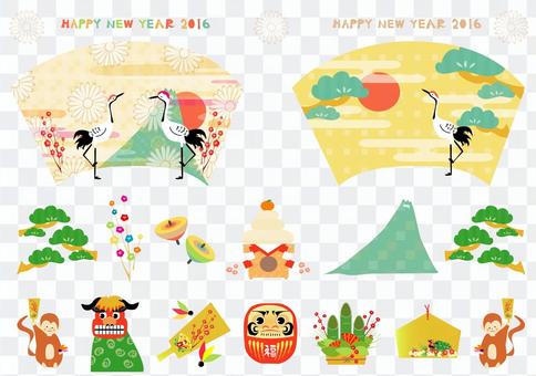 New Year card material 4 New Year card material 4
