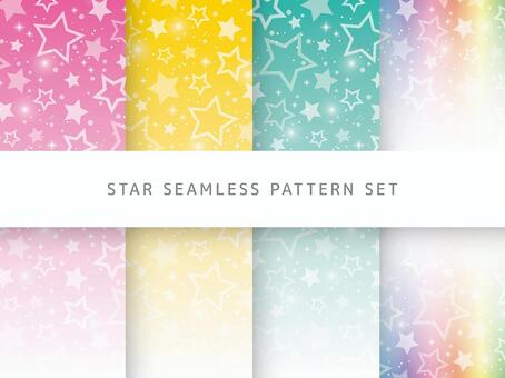 Star seamless pattern set Star seamless pattern set