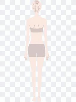 Female back model beige Female back model beige