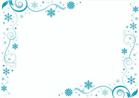 Flower snow frame Flower snow frame
