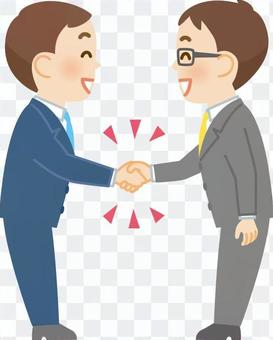A businessman who shakes hands A businessman who shakes hands