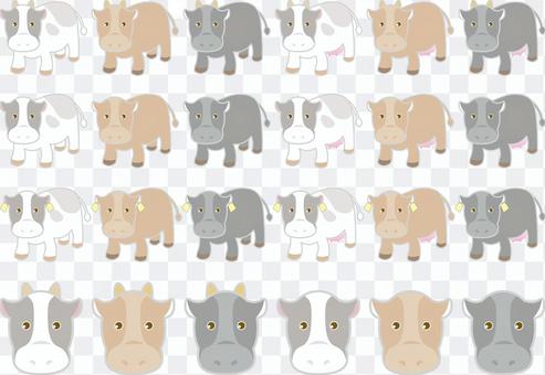Cow illustration set Cow illustration set