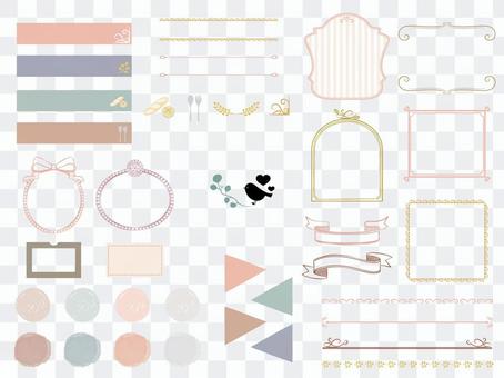 Girl frame / heading material Girl frame / heading material