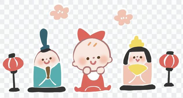 【Transparent PNG】 Hinamatsuri Baby 【Transparent PNG】 Hinamatsuri Baby