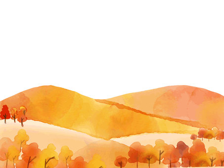 Autumn mountain watercolor Autumn mountain watercolor