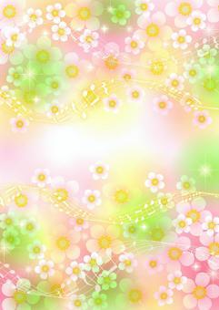 Strawberry flower and staff background Strawberry flower and staff background