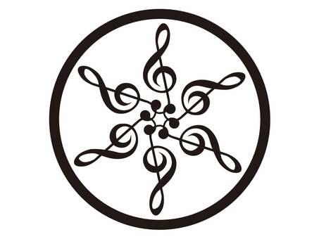 Six treble sounds in a circle Six treble sounds in a circle