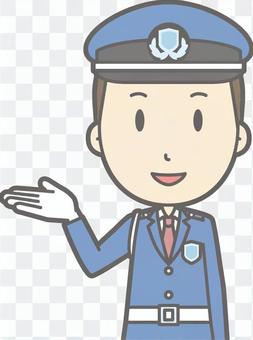 Security guard - information smile - bust Security guard - information smile - bust
