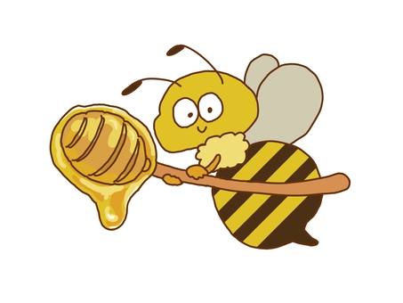 Bees carrying a honey server Bees carrying a honey server