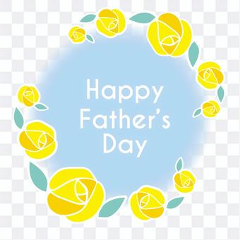 Father's day yellow rose circle frame logo Father's day yellow rose circle frame logo